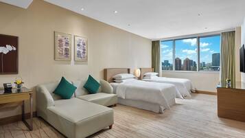 Room, 2 Double Beds, City View | 1 bedroom, premium bedding, minibar, in-room safe