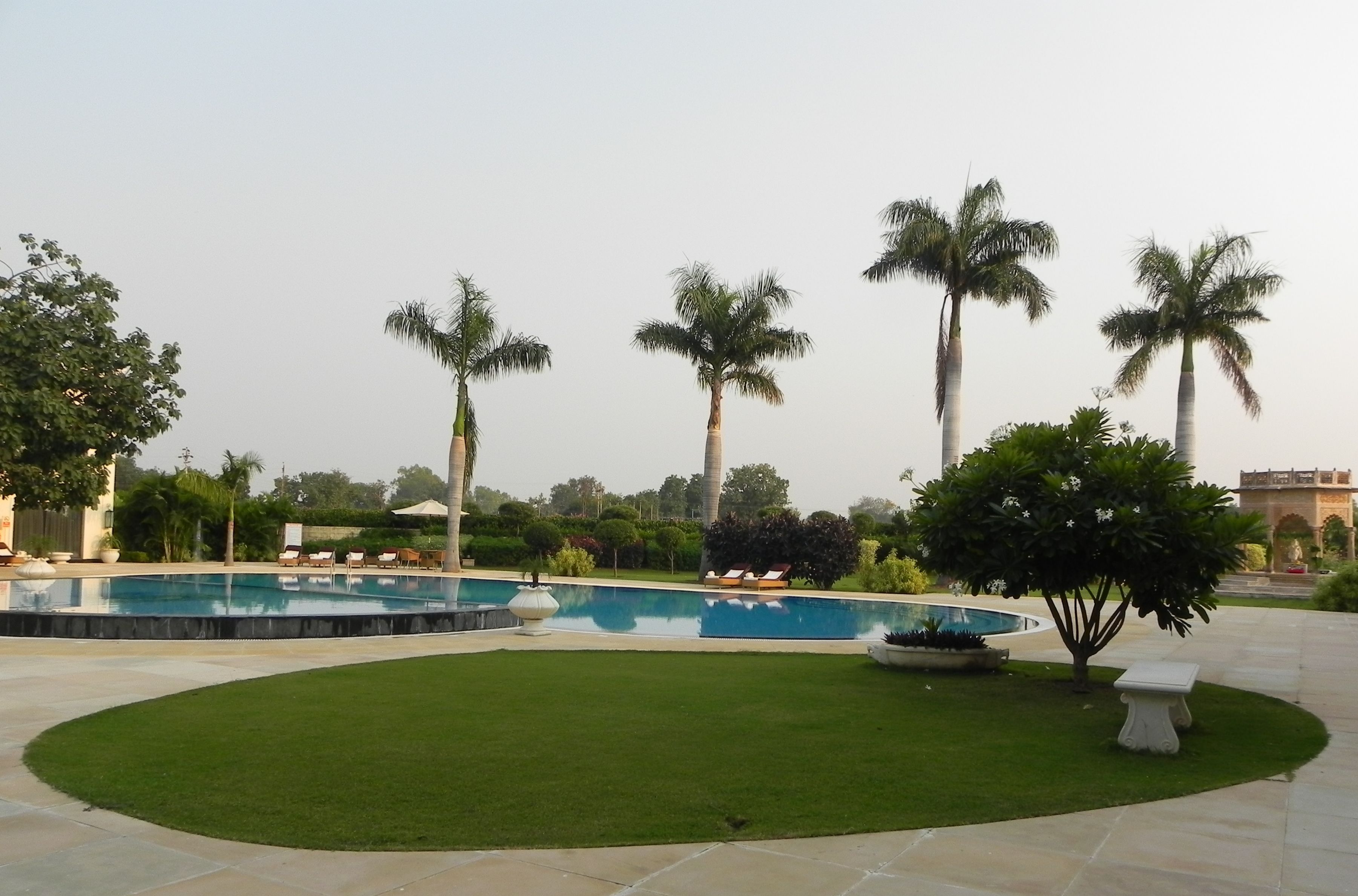 outdoor pool, open 6:00 am to 7:00 pm, pool loungers