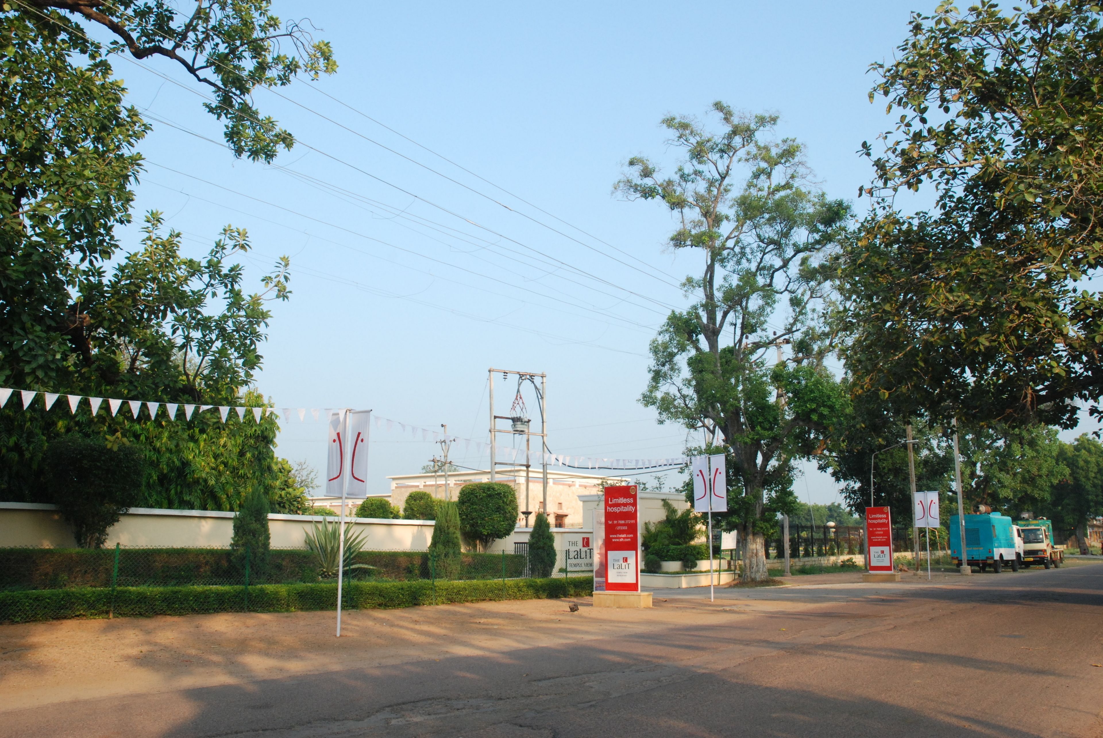 A gated area with a sign indicating 'The La Jolla Inn' and 'Limitless Hospitality'.