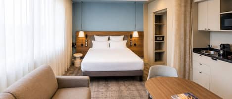 Premium bedding, pillowtop beds, in-room safe, desk