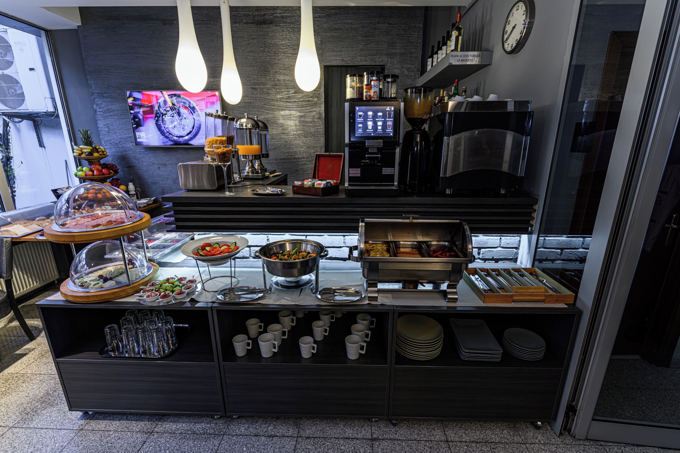 daily buffet breakfast (eur 12 per person)