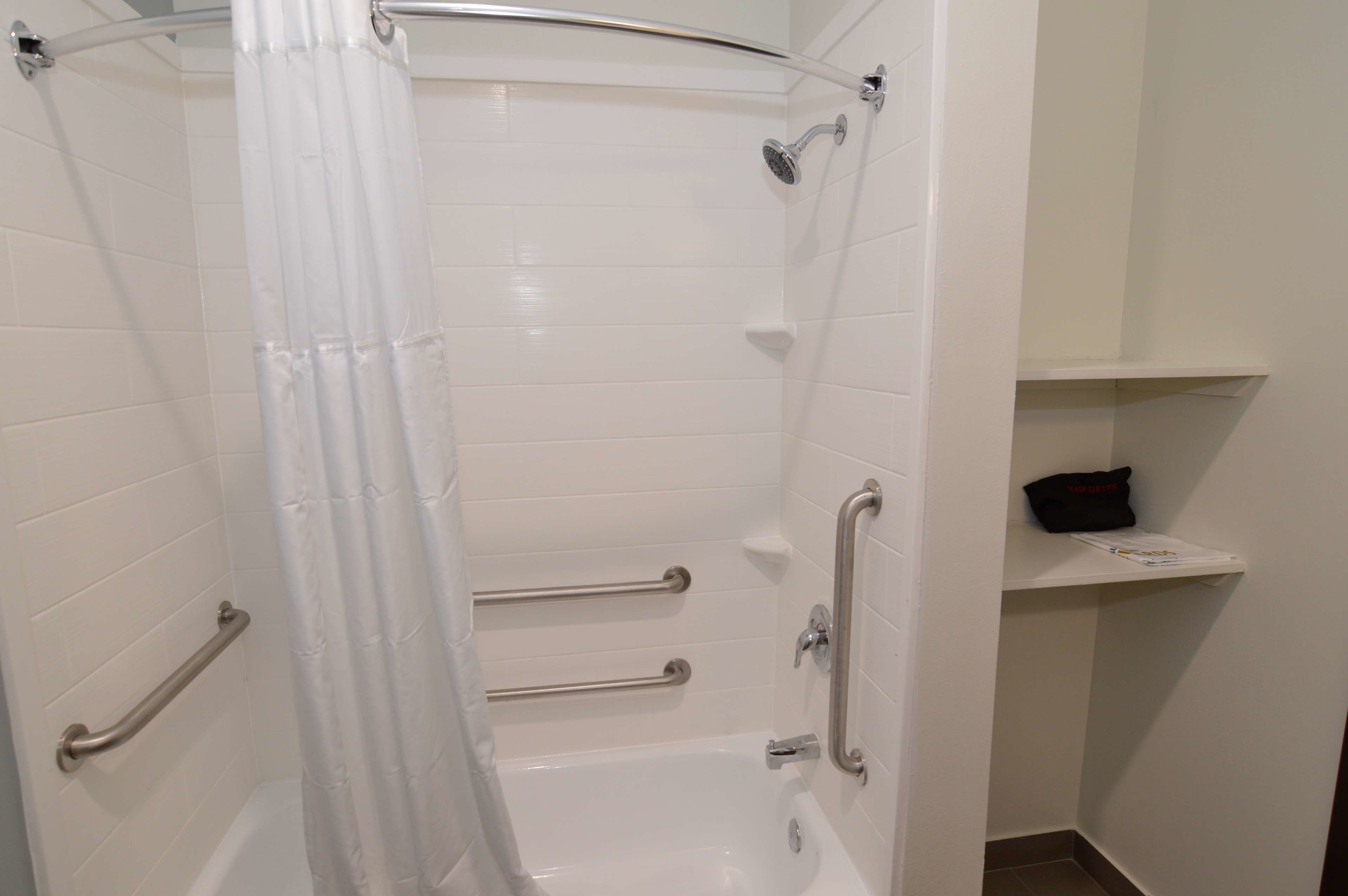 free toiletries, hair dryer, towels