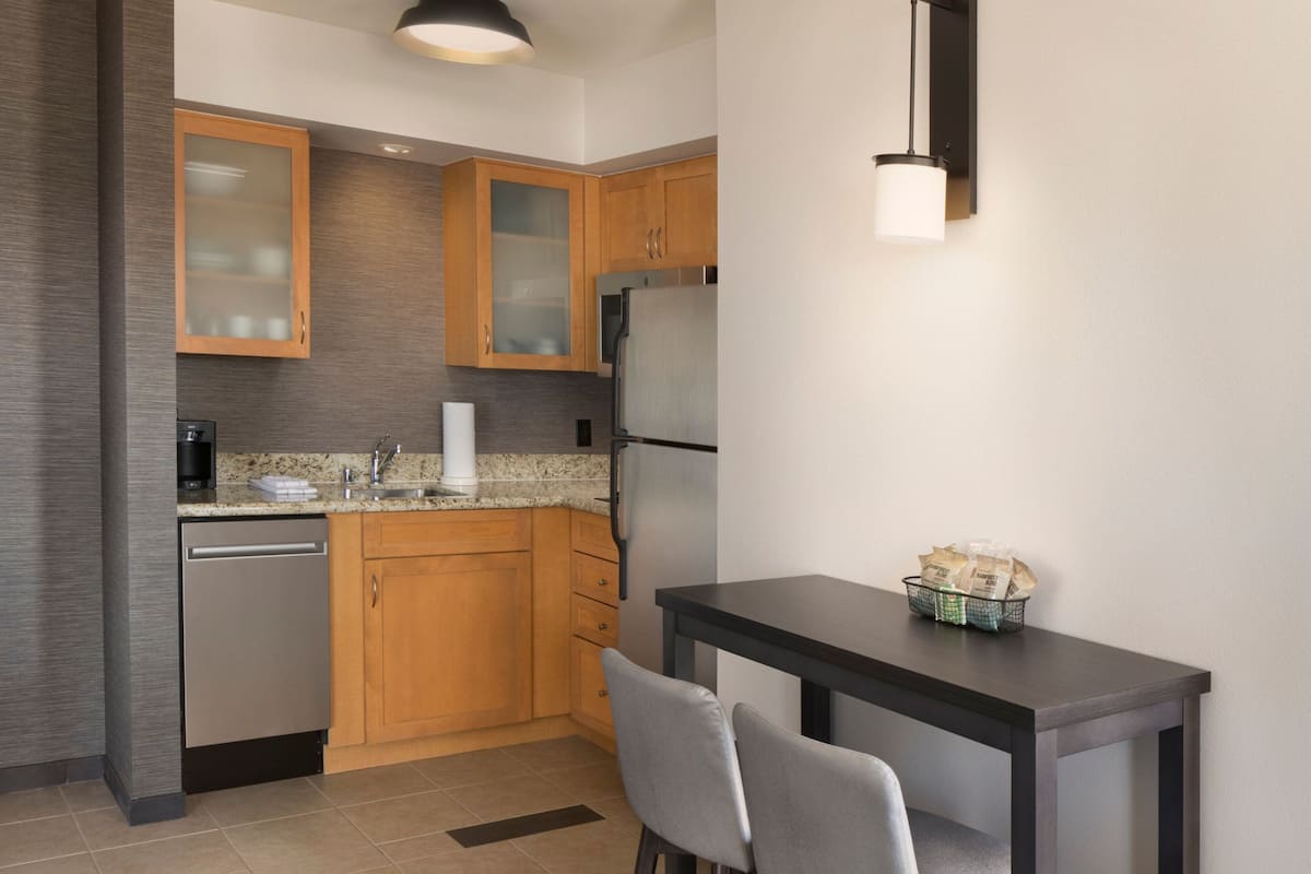 studio, 1 king bed with sofa bed | private kitchen | fridge, microwave, stovetop, dishwasher