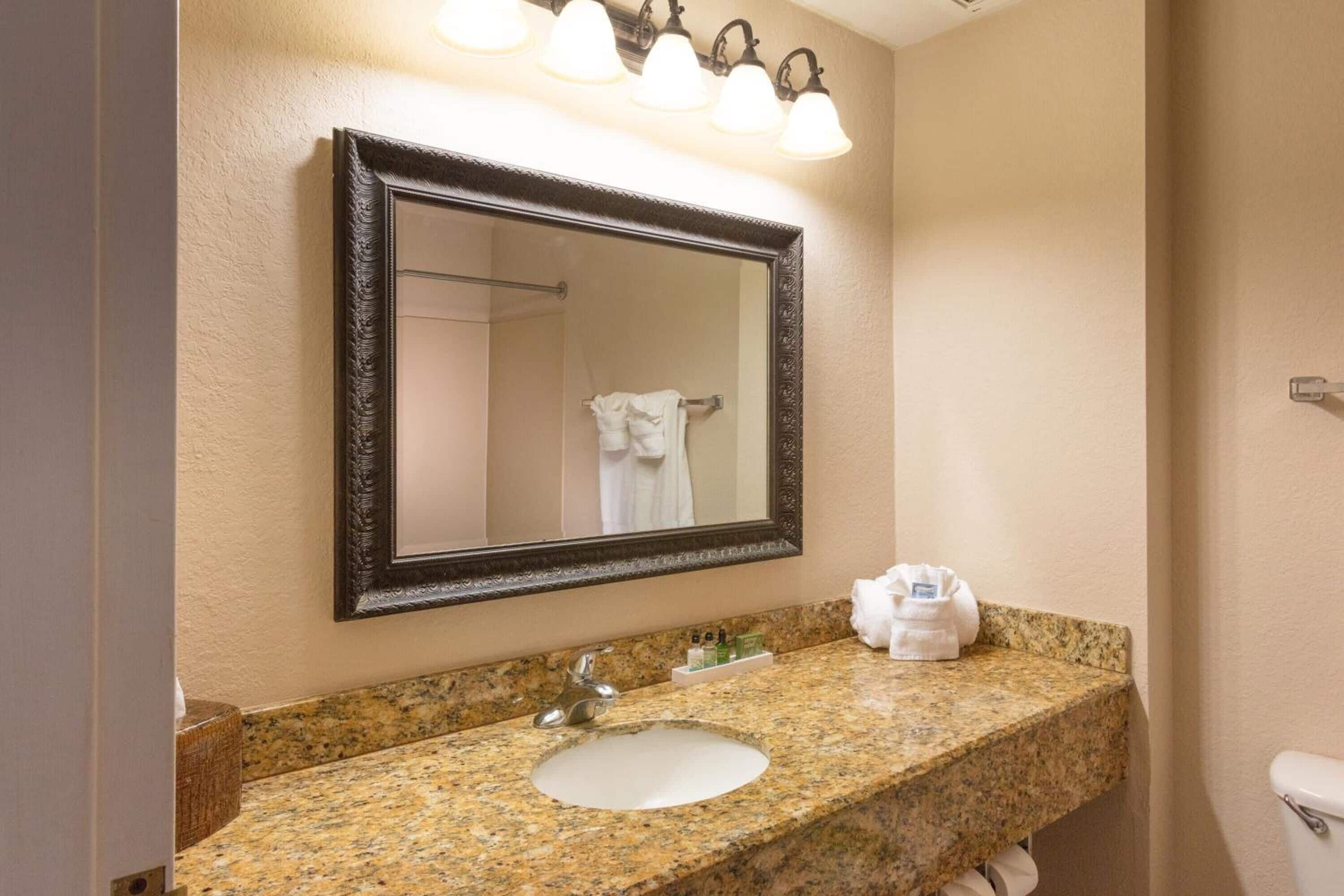 combined shower/bathtub, rainfall showerhead, designer toiletries