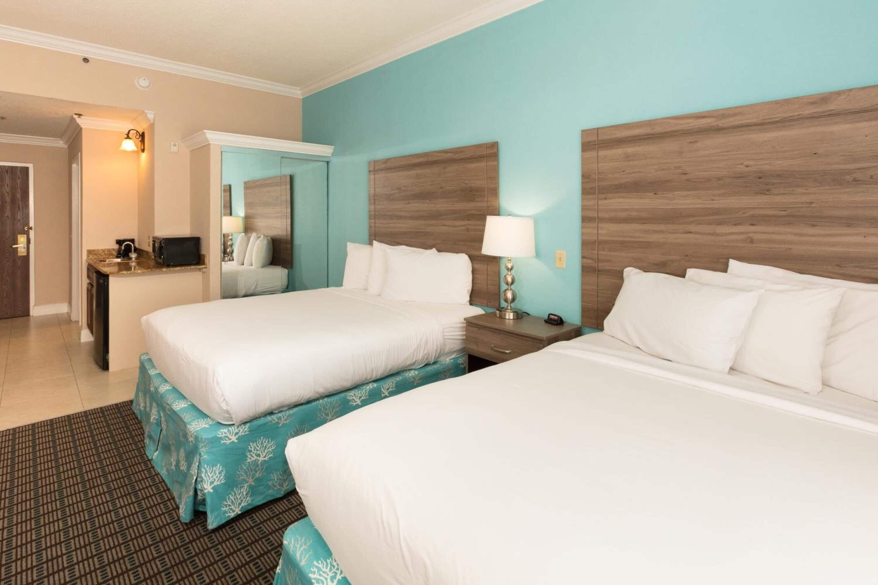 hypo-allergenic bedding, desk, laptop workspace, iron/ironing board