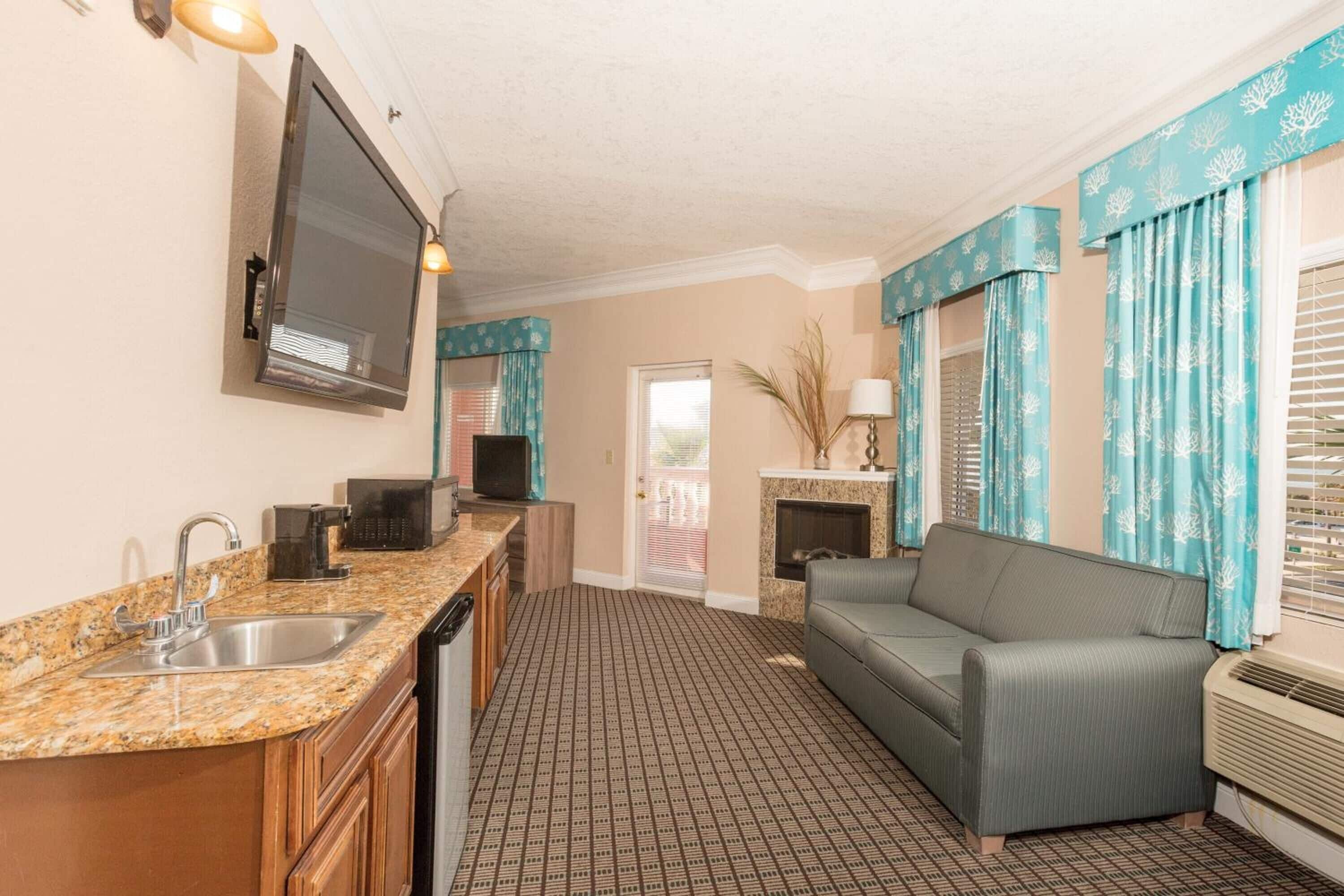 32-inch flat-screen tv with satellite channels, tv