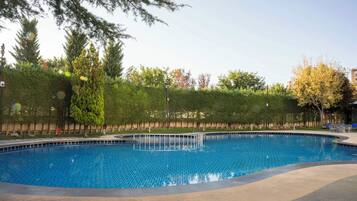 2 indoor pools, seasonal outdoor pool