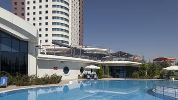 2 indoor pools, seasonal outdoor pool