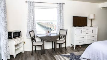 Blackout curtains, iron/ironing board, free WiFi, bed sheets