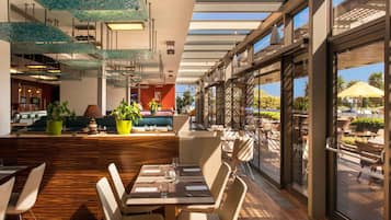 Breakfast, lunch, dinner served; garden views