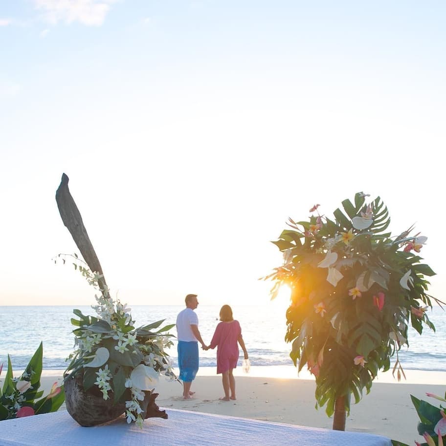 Outdoor wedding area