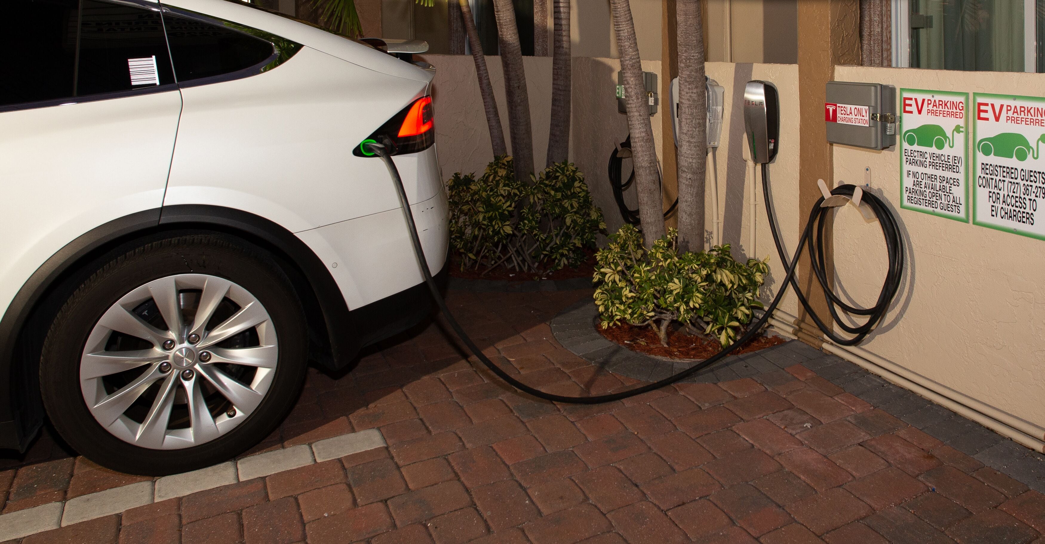 limited parking, electric car charging point