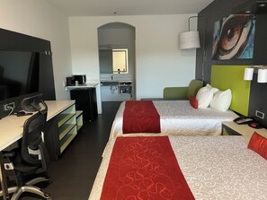 Room, 2 Queen Beds, Non Smoking | Desk, free WiFi, bed sheets