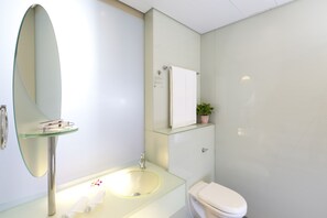 Deluxe Double or Twin Room | Bathroom | Shower, hair dryer, towels