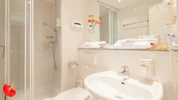 Hair dryer, towels