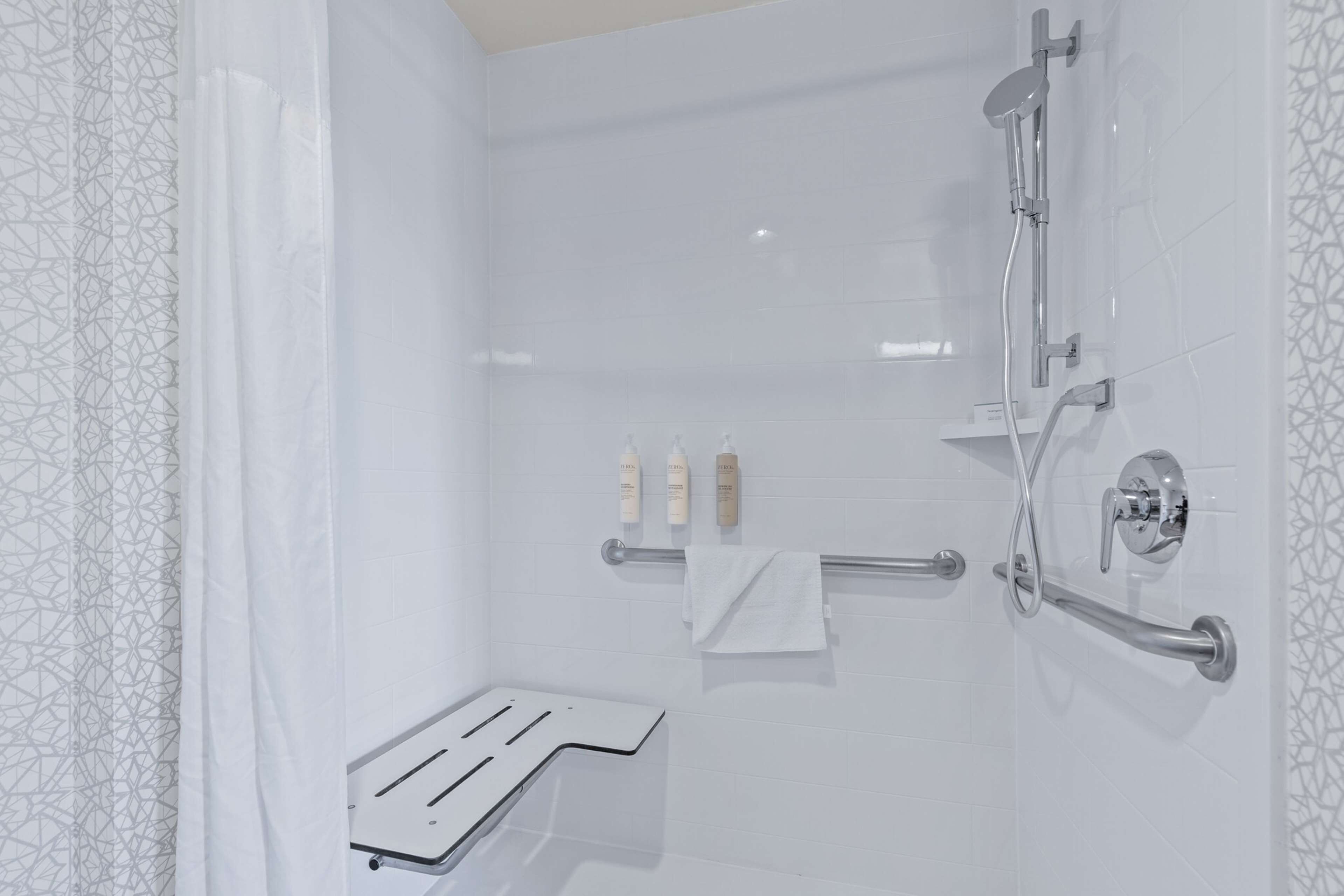 room, 2 queen beds, accessible, non smoking | bathroom shower
