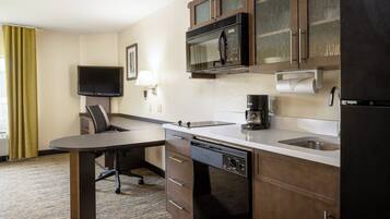 Pillow-top beds, desk, blackout curtains, iron/ironing board