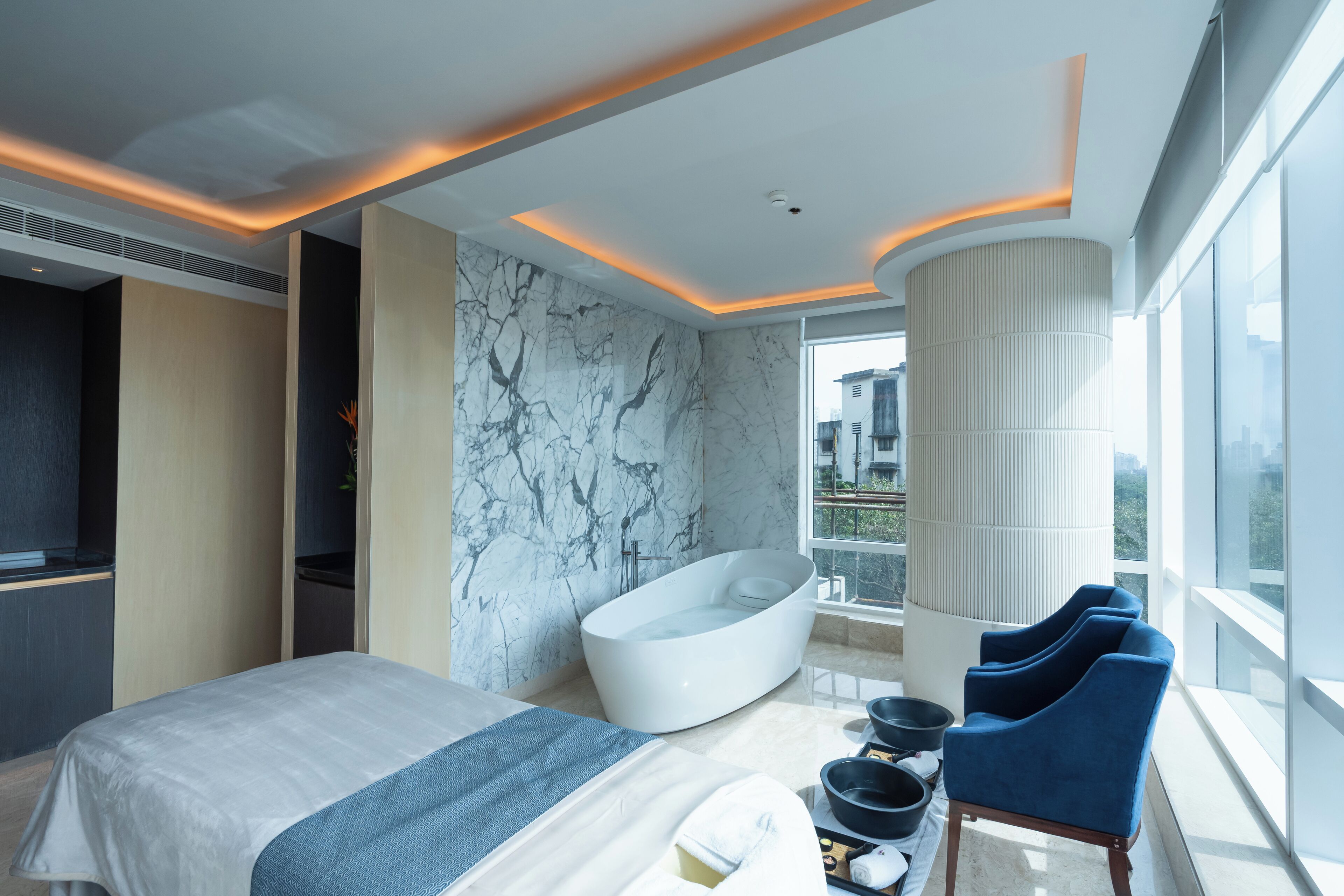 Behandlingsrom for par, dypvevsmassasje og massasje