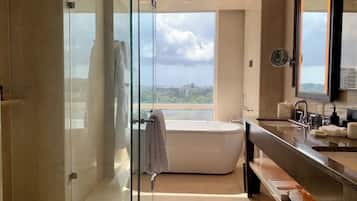 Badewanne und Dusche (separat), Komfortbadewanne, Regendusche