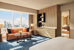 Ropa de cama de alta calidad y minibar