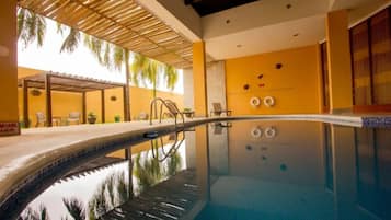 Indoor pool, seasonal outdoor pool