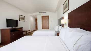 Frette Italian sheets, premium bedding, down comforters, desk