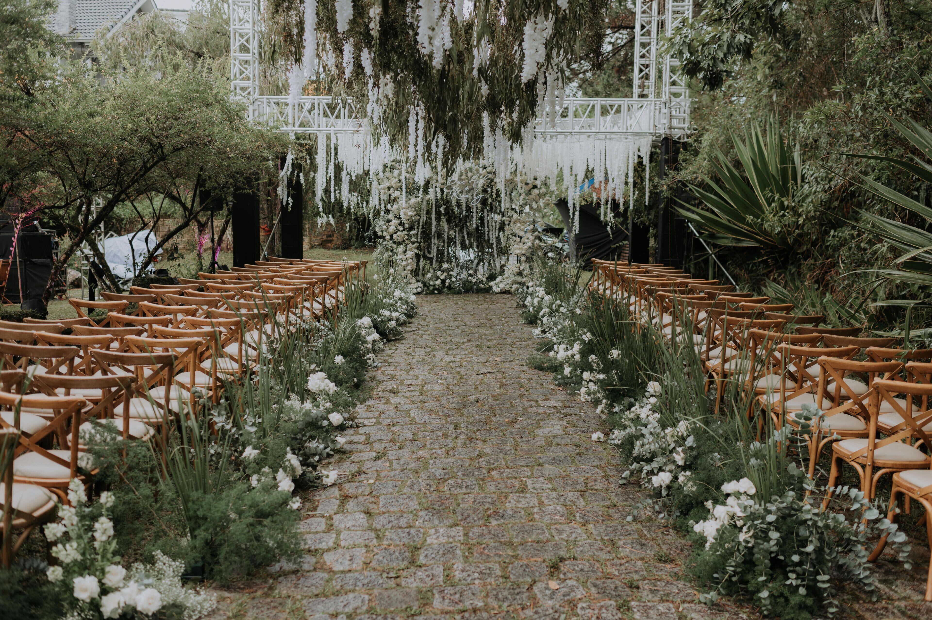 Outdoor wedding area