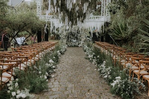 Área externa para casamento
