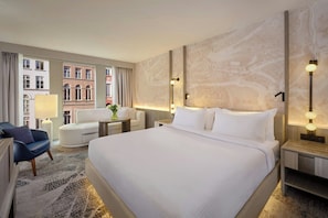 Habitación Deluxe, 1 cama King size, para no fumadores | 1 habitación, ropa de cama de alta calidad y edredón 