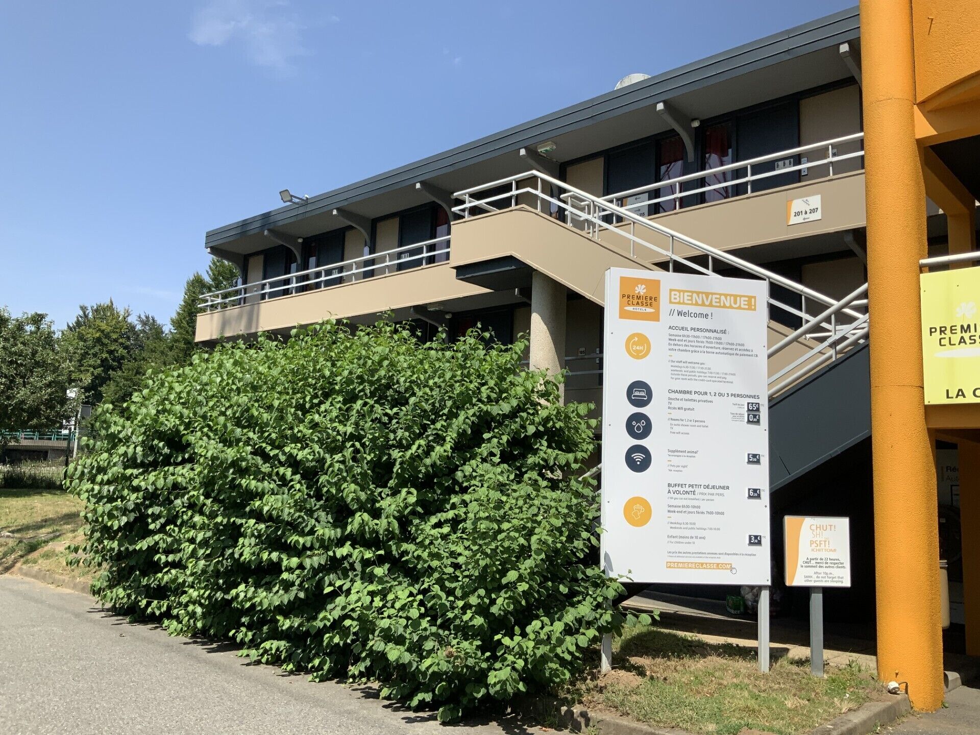 Façade de l’hébergement