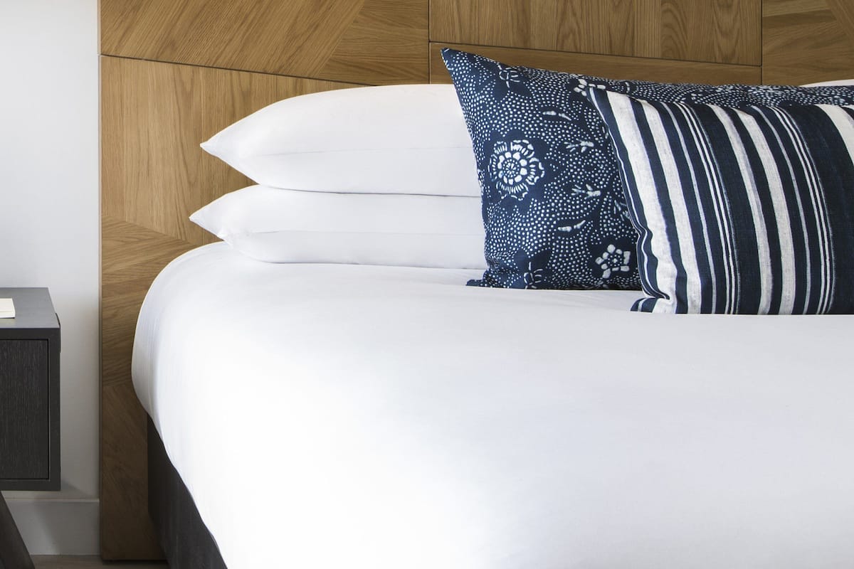 Frette Italian sheets, premium bedding, down duvets, pillow-top beds