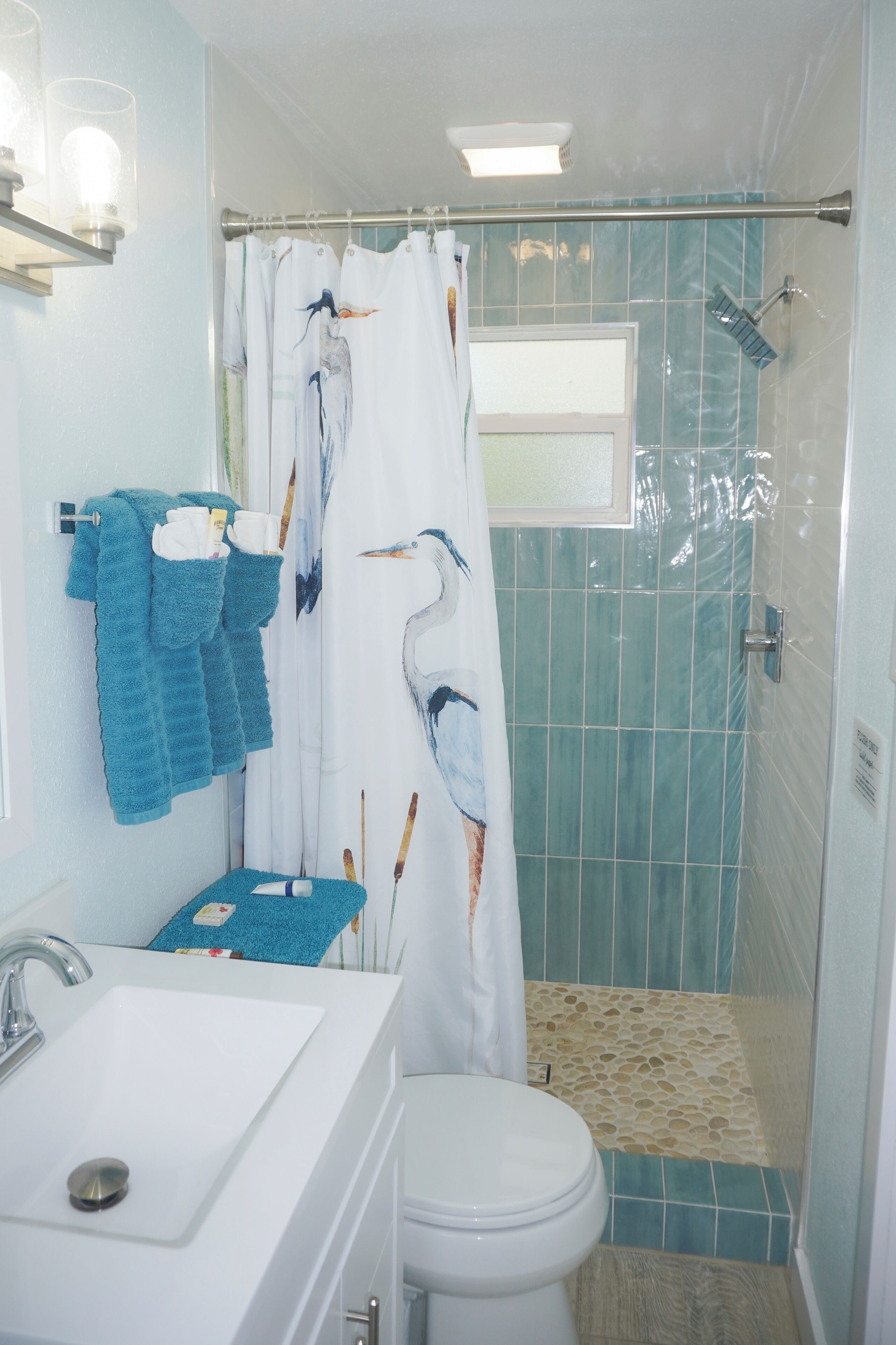 king waterview with private balcony, no pets allowed | bathroom | designer toiletries, hair dryer, towels, soap