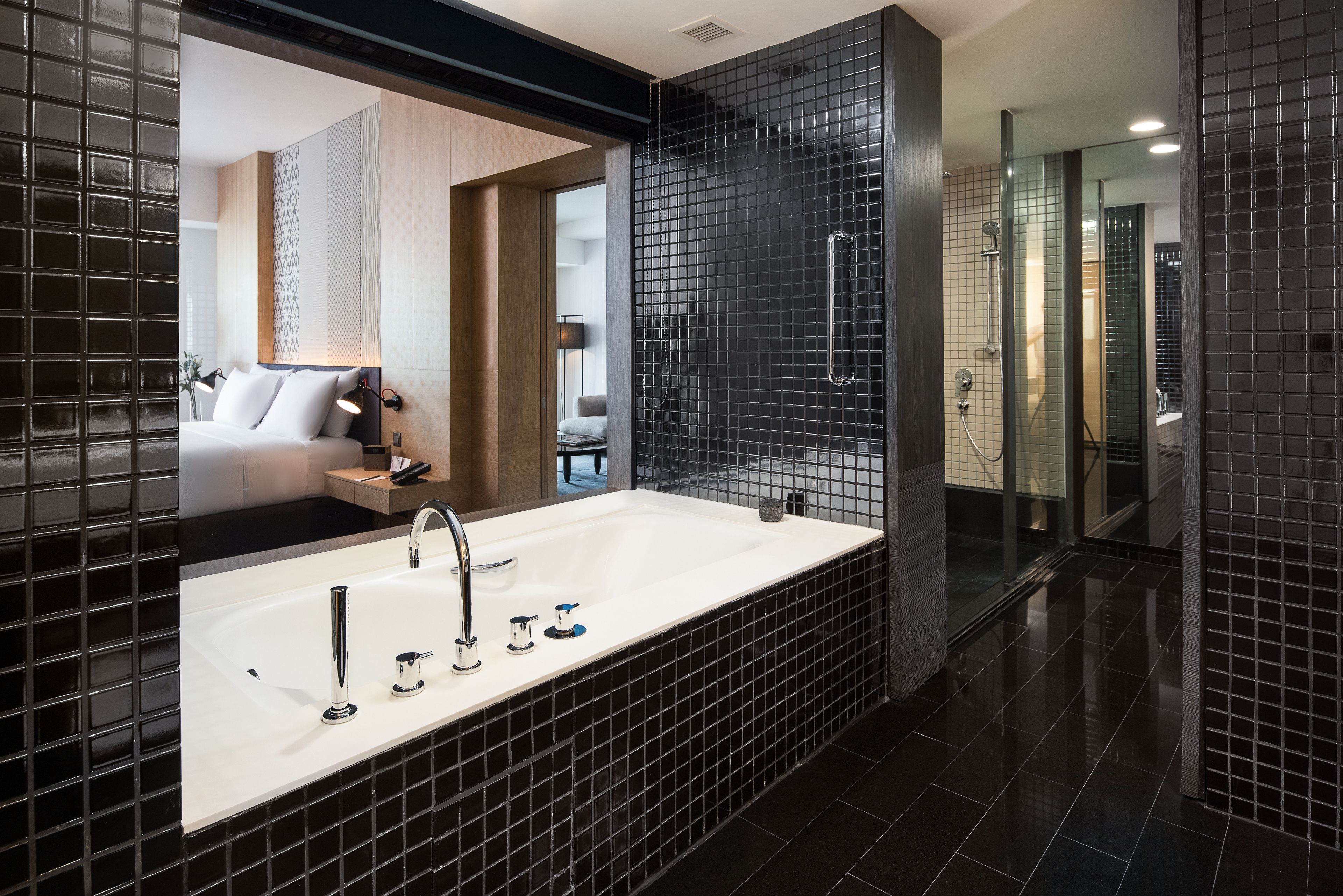 executive suite, 1 king bed | bathroom | free toiletries, hair dryer, bathrobes, slippers