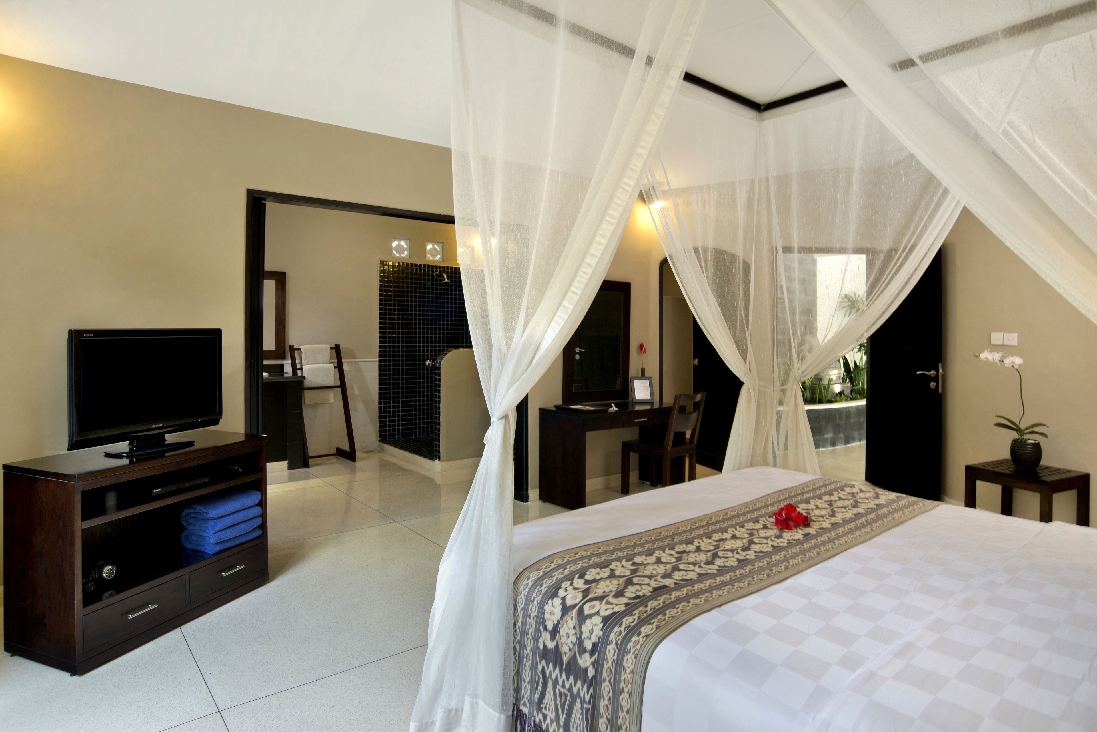 villa, 3 bedrooms, private pool | minibar, in-room safe, desk, iron/ironing board