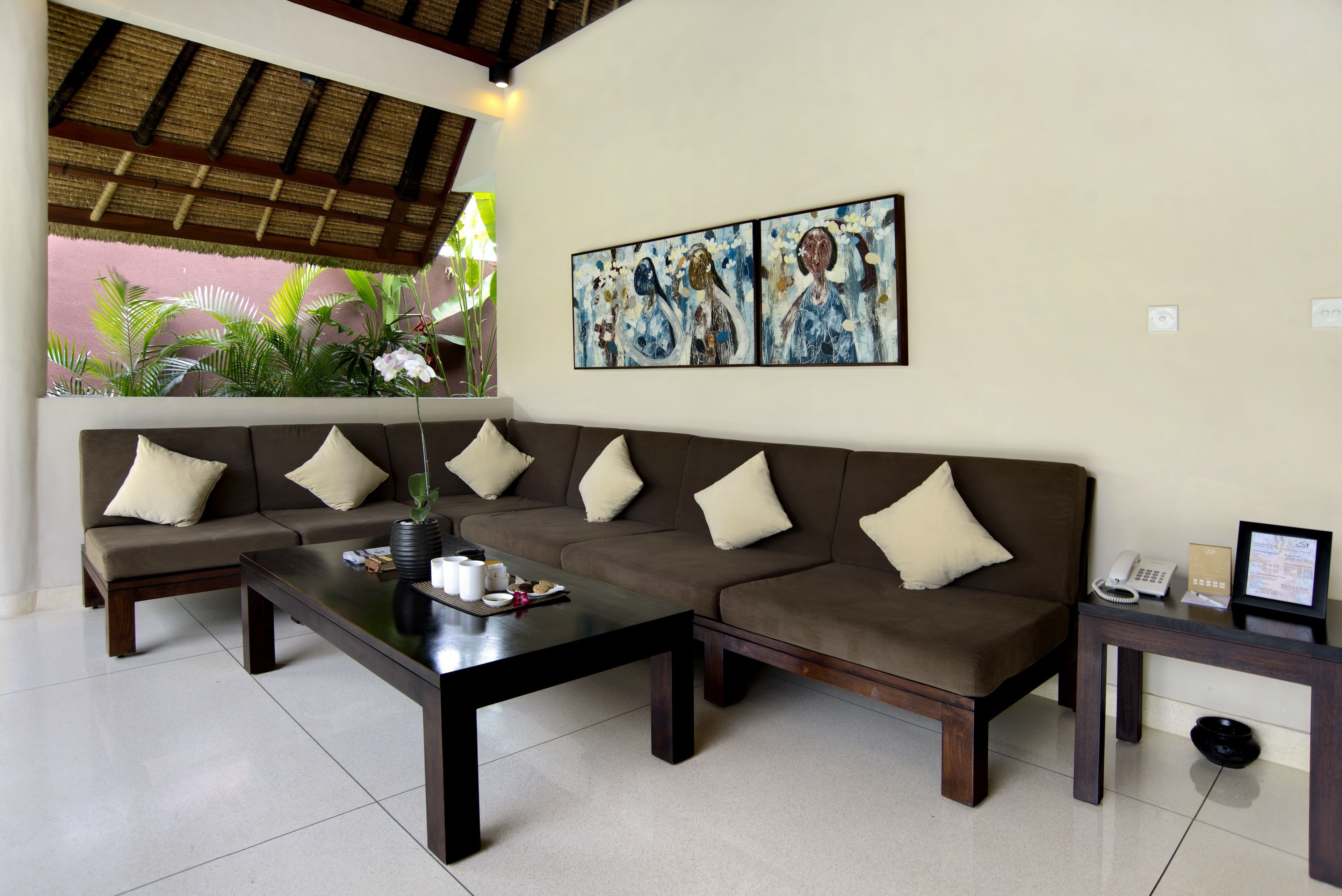 villa, 3 bedrooms, private pool | living area | lcd tv