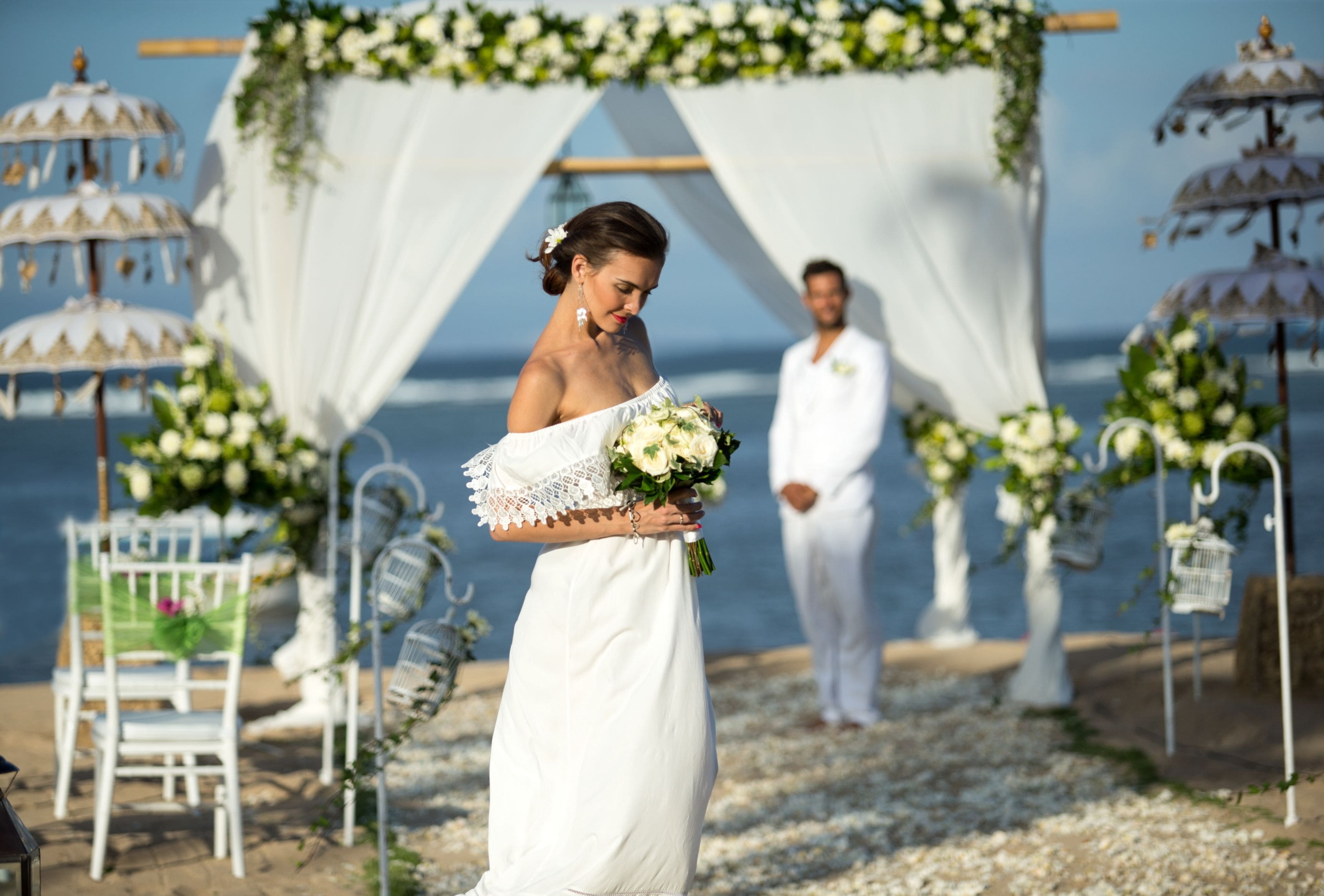 outdoor wedding area