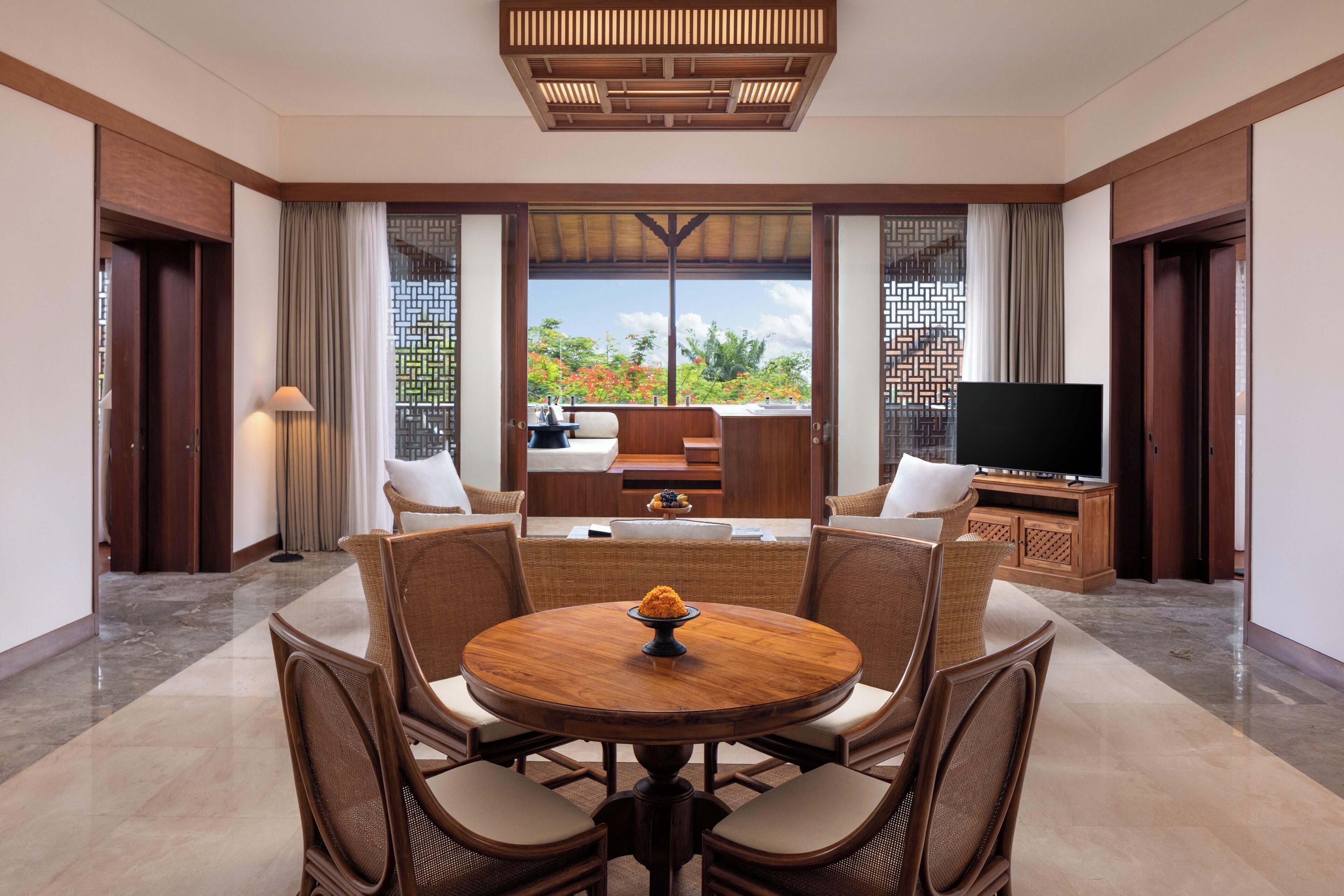 penthouse, 2 bedrooms | living area | 21-inch lcd tv with cable channels, tv