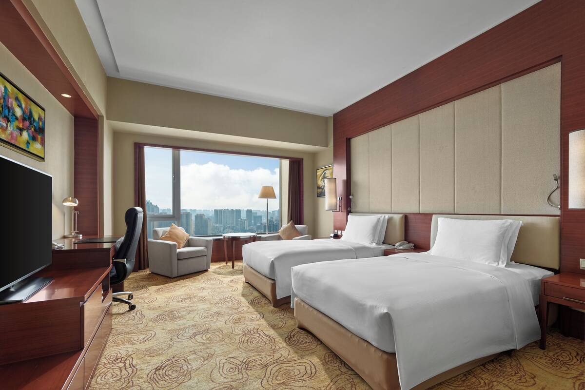 Executive Room, 2 Katil Bujang (Single), Akses Club Lounge | 1 bilik tidur, peralatan tempat tidur premium, item bar mini percuma 