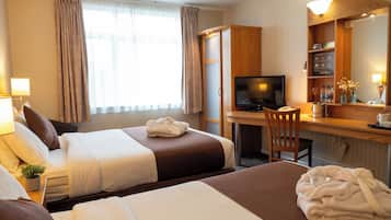 In-room safe, desk, iron/ironing board, free cribs/infant beds