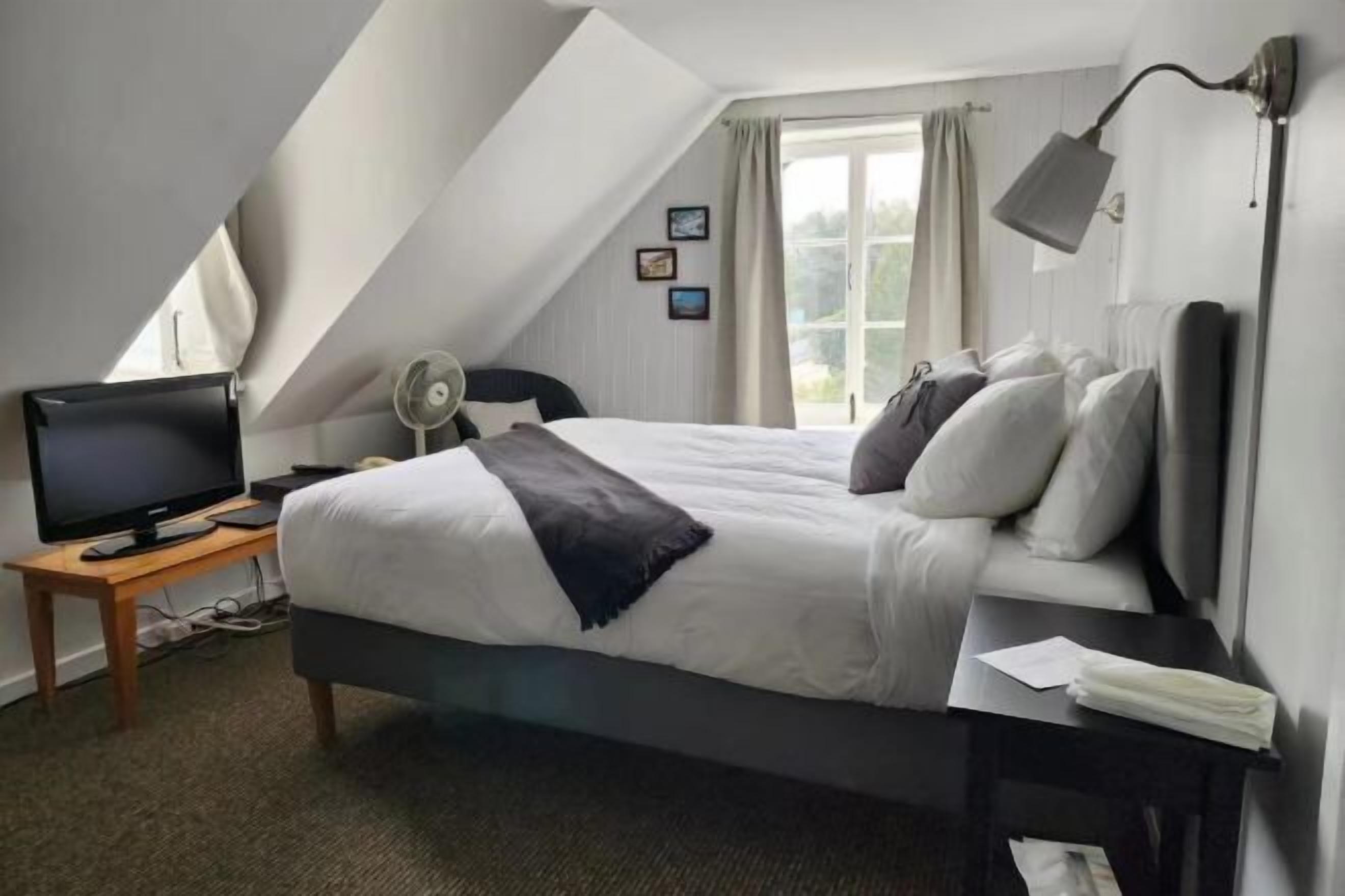 Premium bedding, down comforters, blackout drapes, soundproofing