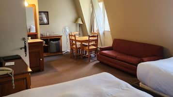 Premium bedding, down comforters, blackout drapes, soundproofing