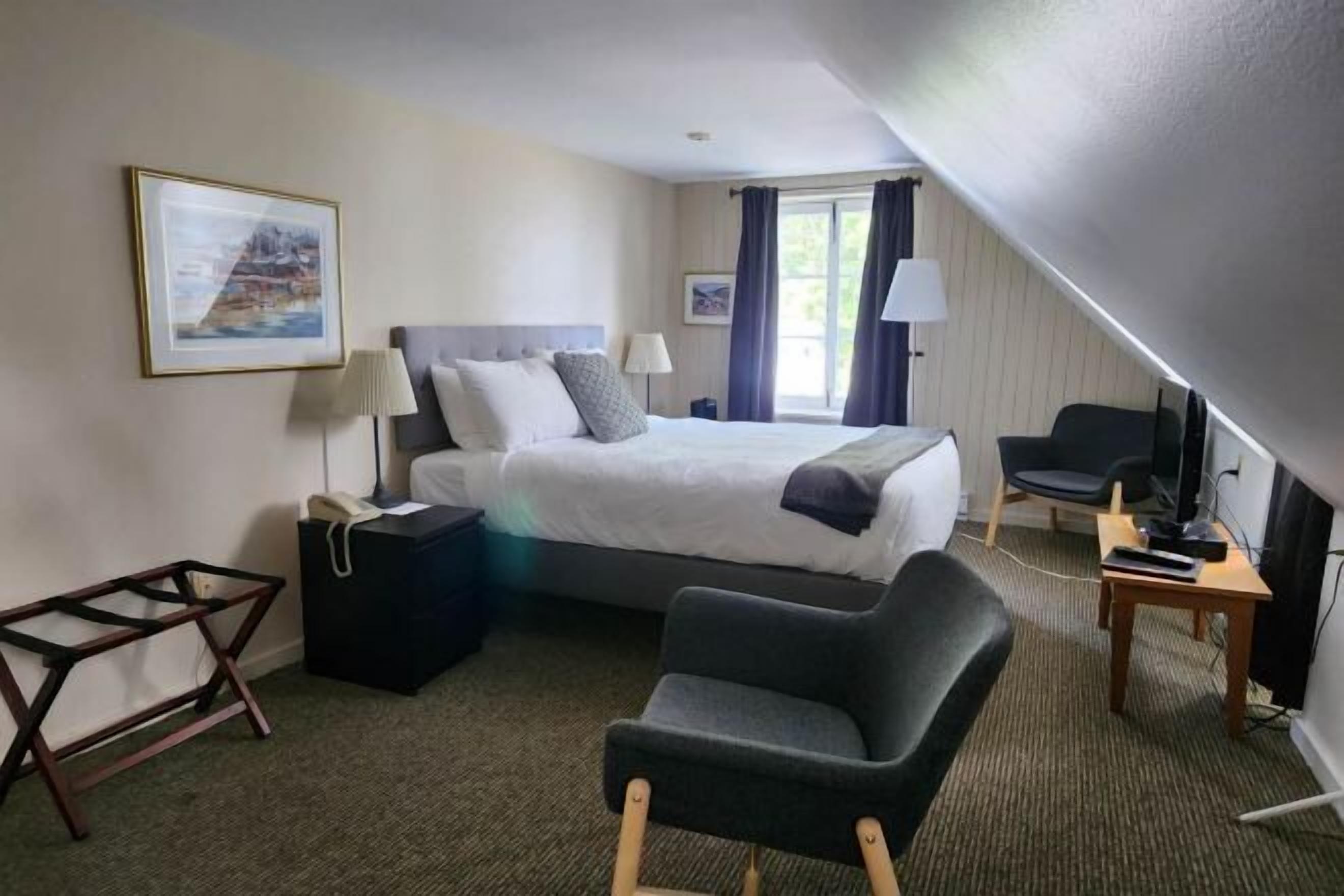 Premium bedding, down comforters, blackout drapes, soundproofing