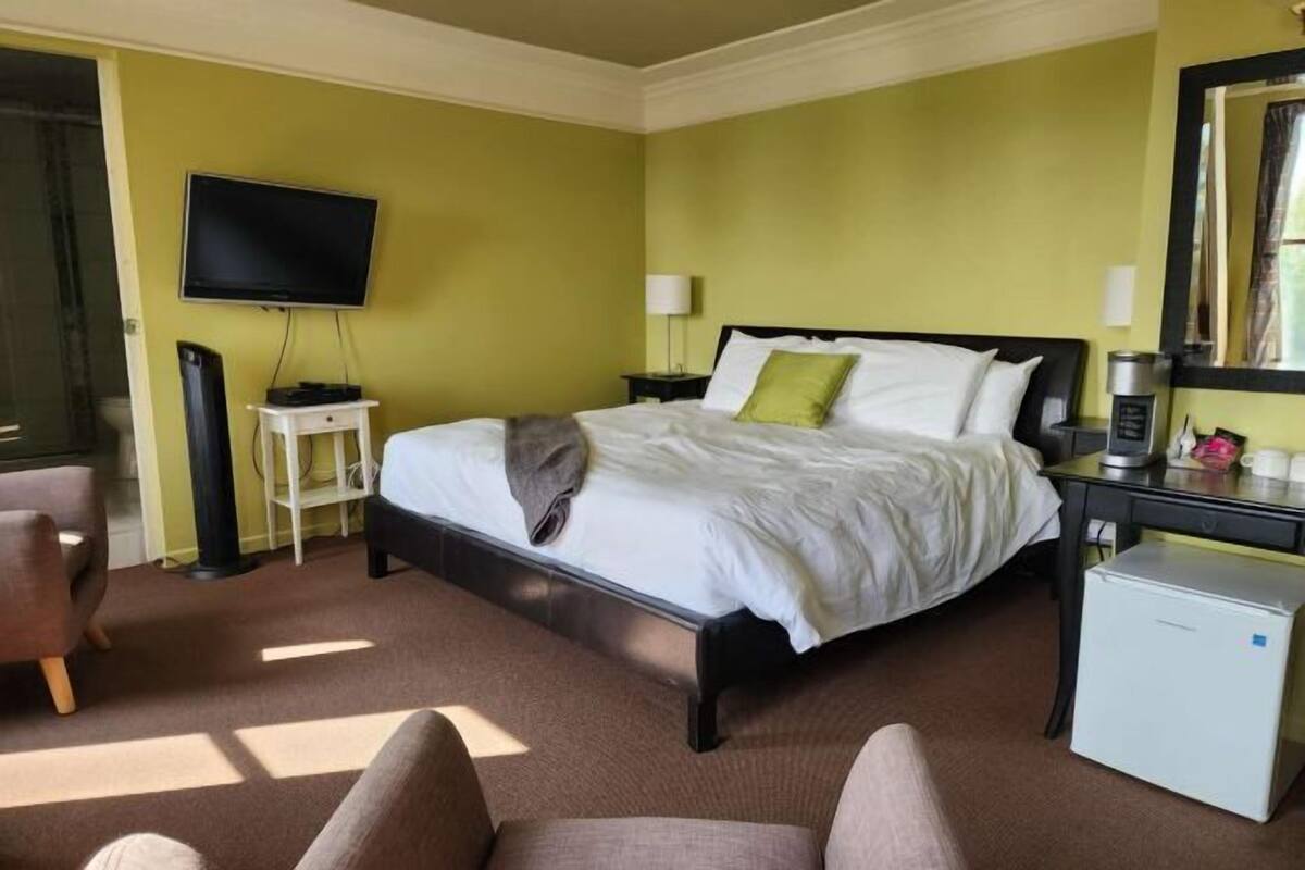 Premium bedding, down comforters, blackout drapes, soundproofing