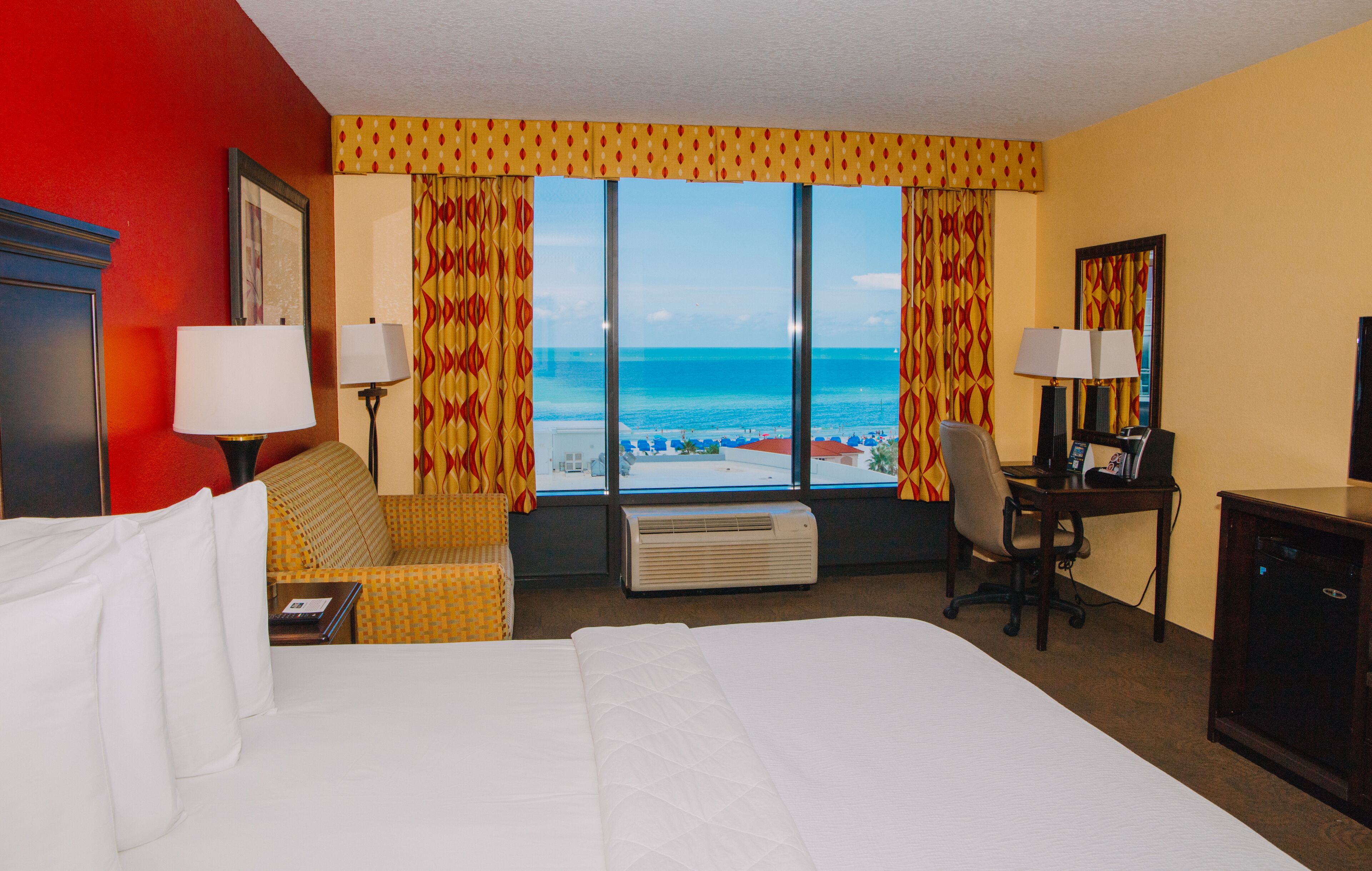 room, 1 king bed - water view | premium bedding, in-room safe, desk, blackout curtains