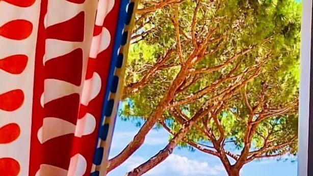 A view of a pool area with a tree and a clear blue sky. - Hotel Rio Sul Mare (Rio)