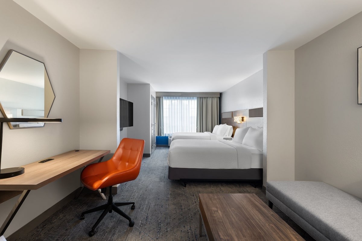 standard room, 2 queen beds, accessible (communications, access tub) | 1 bedroom, blackout curtains, iron/ironing board, free wifi