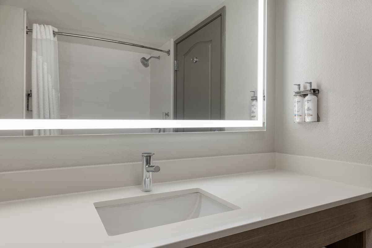 standard room, 2 queen beds | 1 bedroom, blackout curtains, iron/ironing board, free wifi