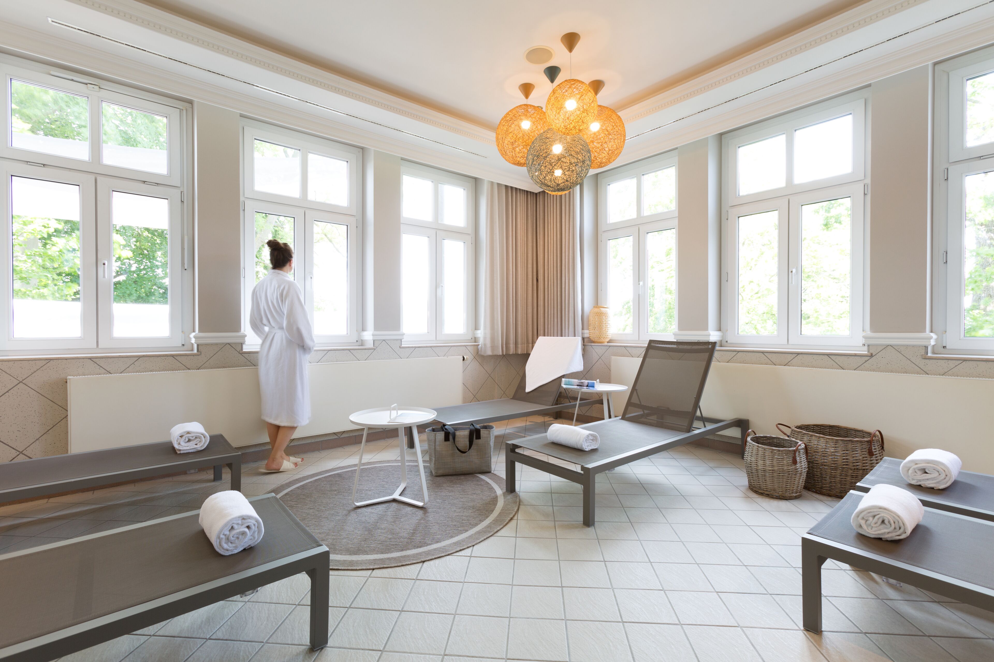 outdoor treatment area, body treatments, hot stone massages