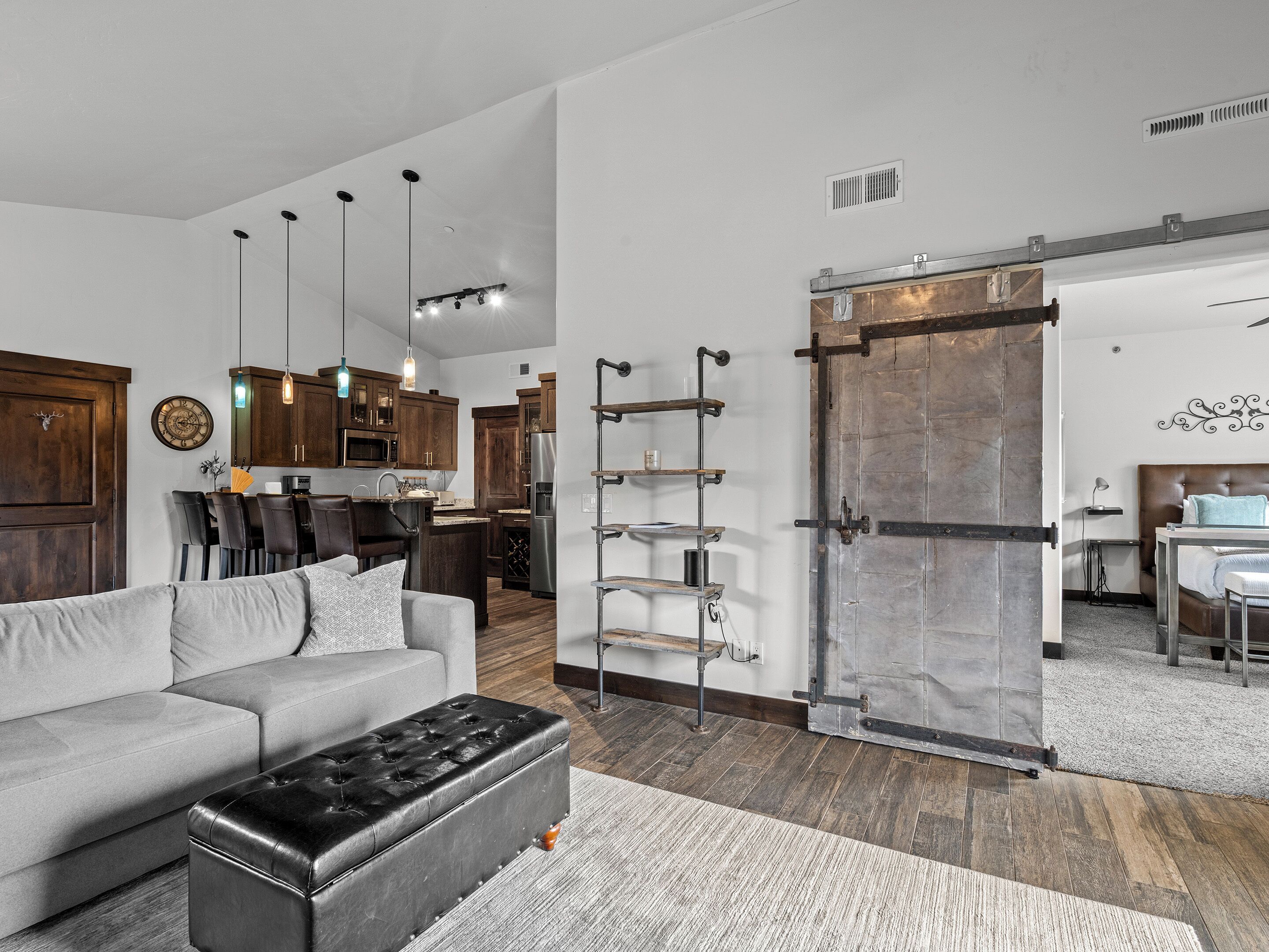 3 Bedroom Condo 2402 | Living area | LED TV, fireplace, DVD player