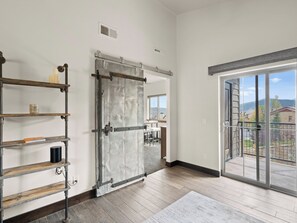 3 Bedroom Condo 2402 | Living area | LED TV, fireplace, DVD player - Bear Hollow Village by All Seasons Resort Lodging (Park City)